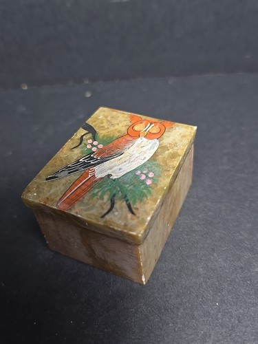 Vintage painted marble stone - painted,