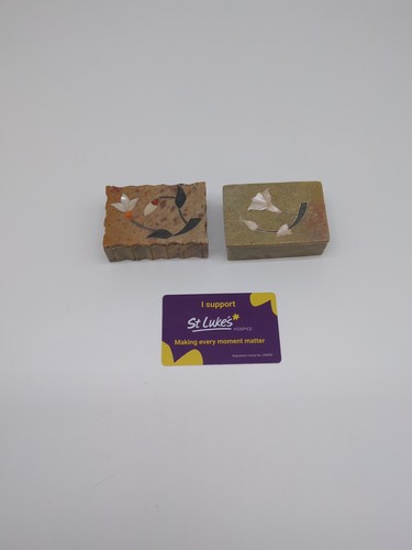Pair marble floral - pair,