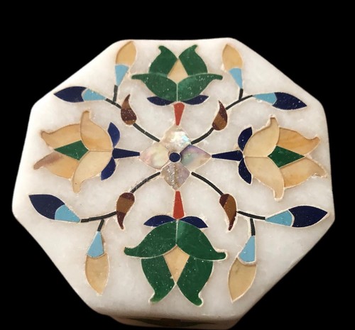 Vintage white marble trinket - white,