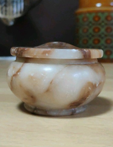 Vintage onyx marble trinket - onyx,