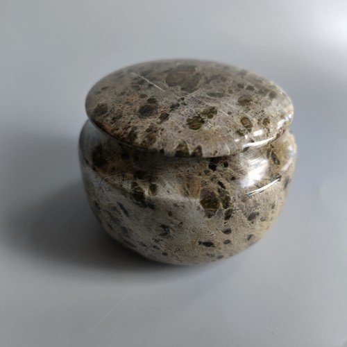 Serpentine stone trinket box - stone,