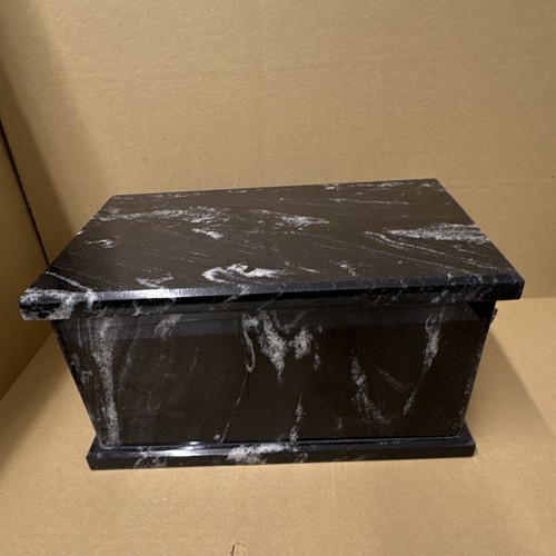 Universe black marble urn - universe,