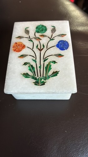 Vintage white marble - , trinket