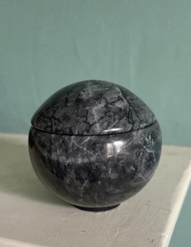 Vintage blue marble - blue, sphere