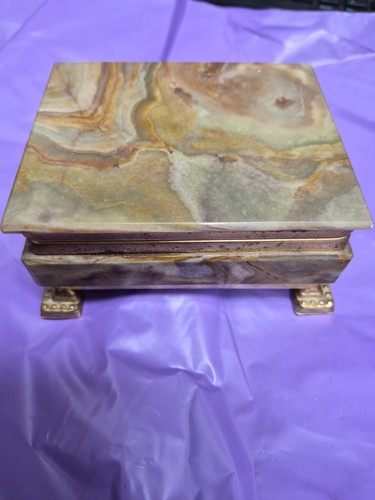 Vintage marble trinket box - marble,