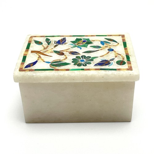 White marble trinket box - marble,