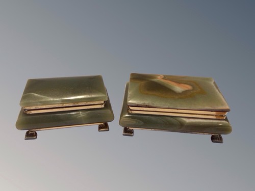 Vintage match pair onyx marble - vintage,