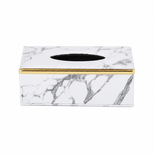 Marble effect tissue box - marble,