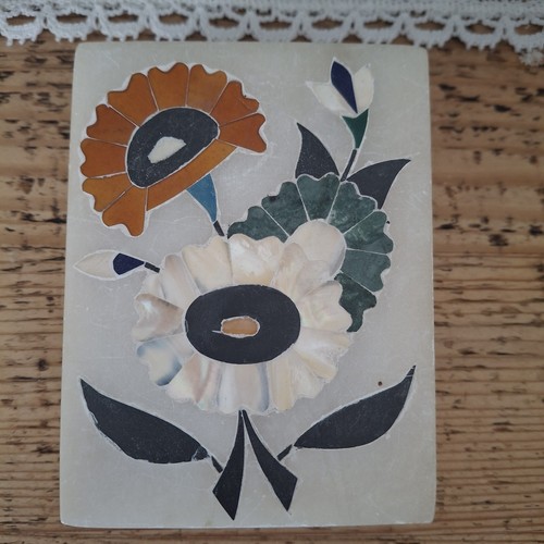 Indian marble inlay trinket - inlay,