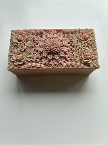 Vintage pink marbled - pink, resin