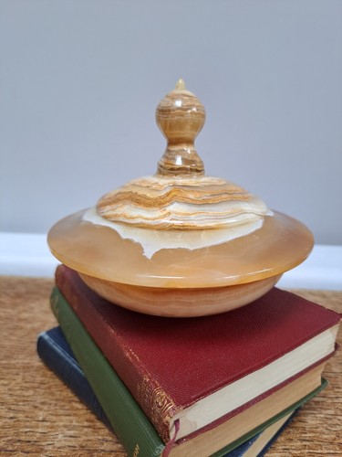 Vintage onyx marble lidded - onyx,